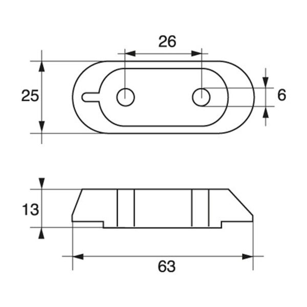 Performance Metals, Zinc Engine Plate Anode Yamaha Fb