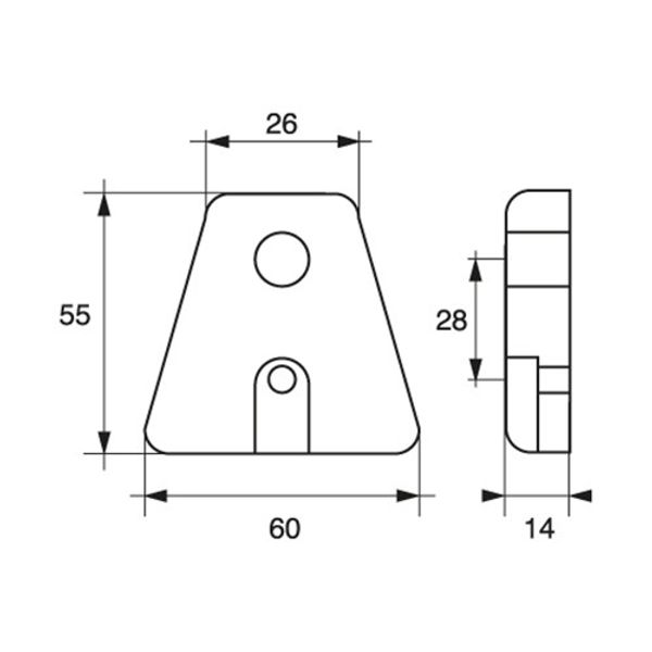 Performance Metals, Zinc Engine Plate Triangle Anode Volvo DPX