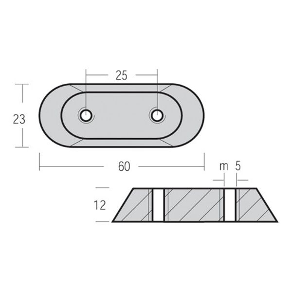 Performance Metals, Zinc Plate Anode Johnson/Evinrude 2-150hp