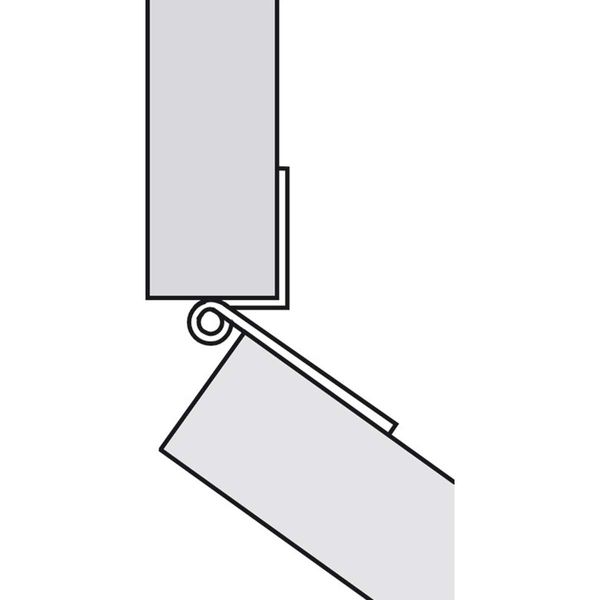 Hafele, Zinc Plated Flush Cranked Hinge for 15-19mm Doors