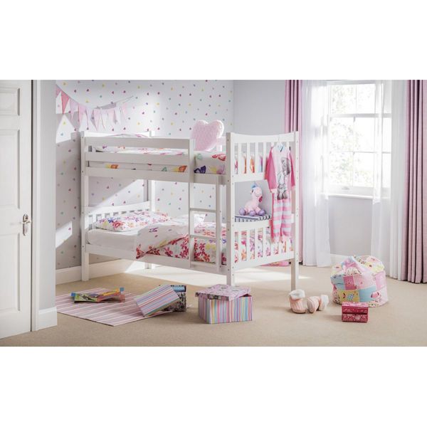 Julian Bowen, Zodiac Bunk Bed Bright White Lacquered Finish